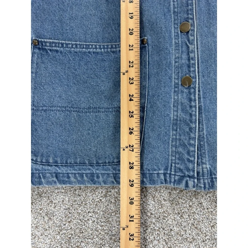 Vinatge Gotcha Covered Denim Chore Jacket Womens S Blue 100% Cotton USA Made 90s